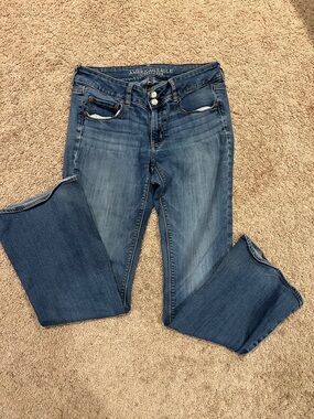 American Eagle Outfitters Women's Bootcut Jeans - Medium Blue Wash